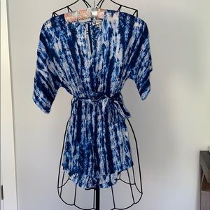 Tie Dye Short Sleeve Romper